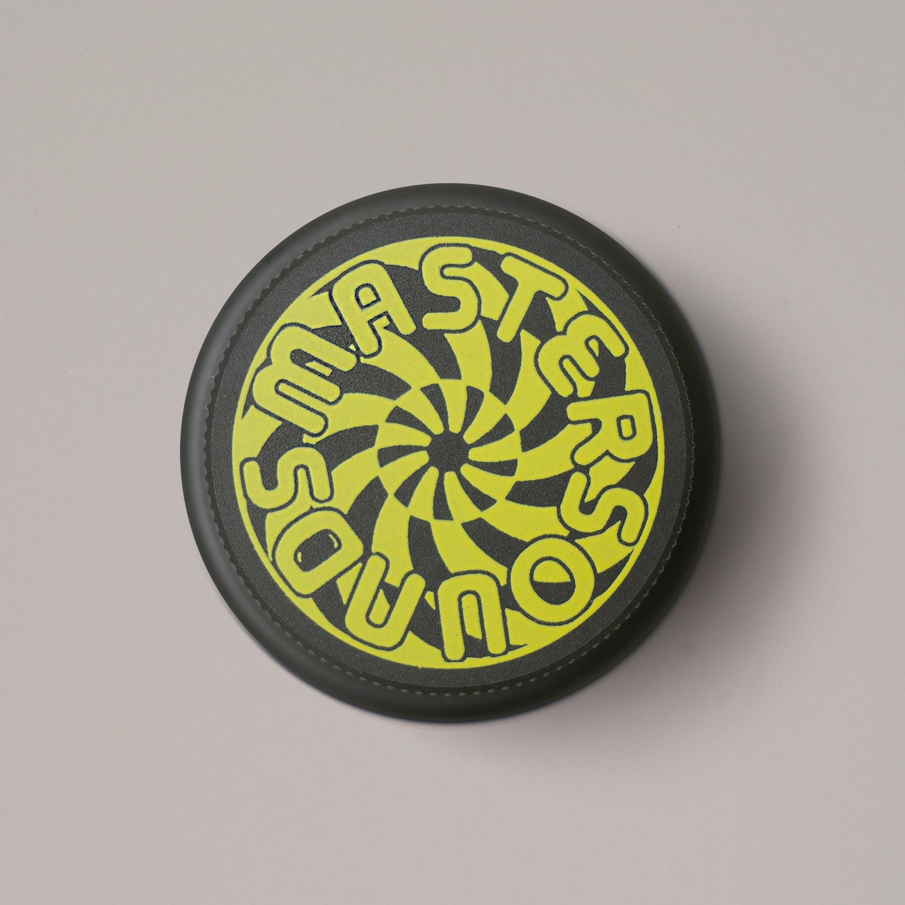 Black 45 Adapter Screen Printed Turbine Yellow