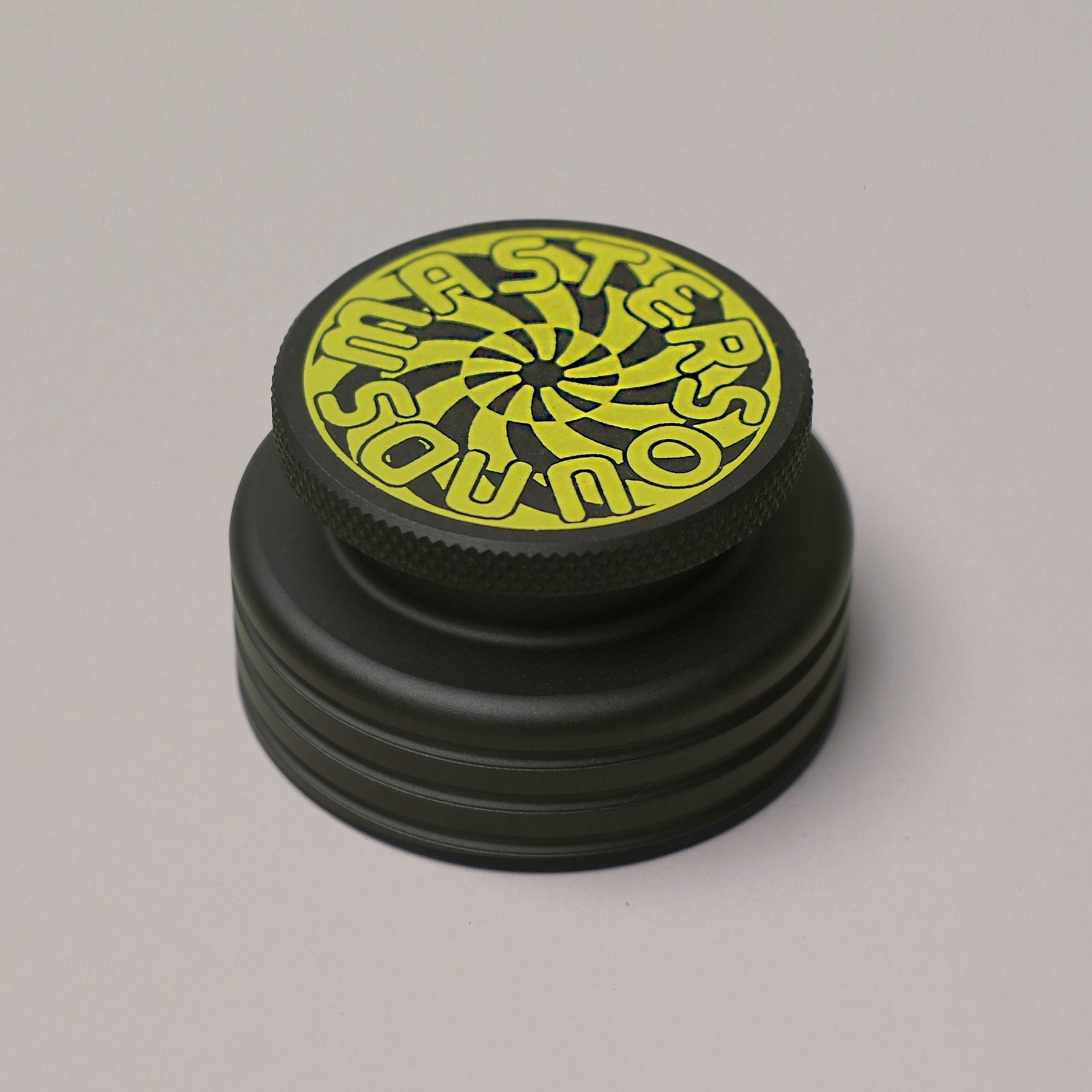 Black 45 Adapter Screen Printed Turbine Yellow