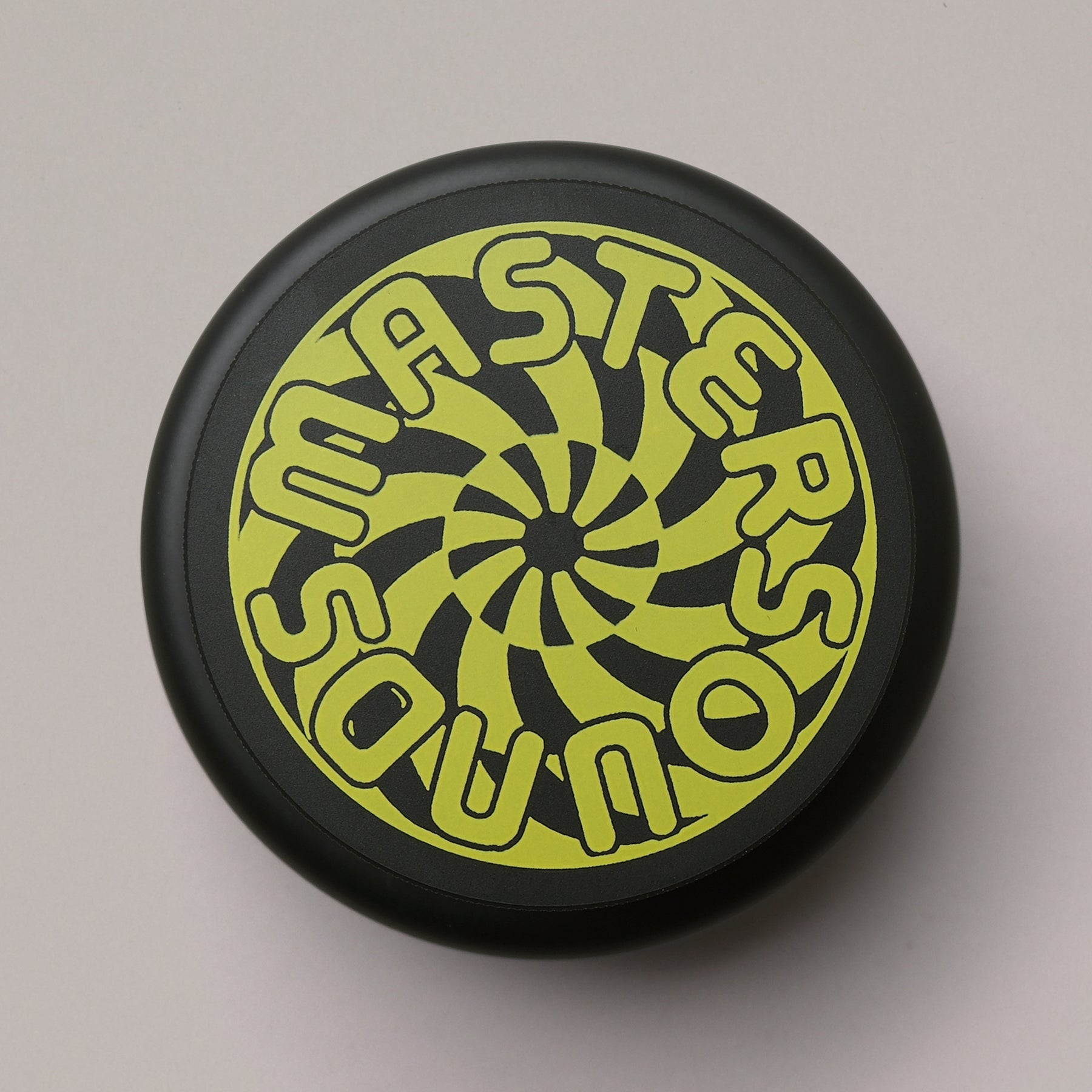 Black Turntable Weight Screen Print Turbine Yellow