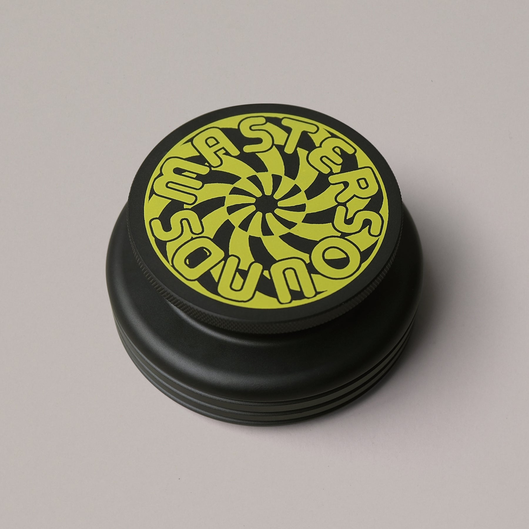 Black Turntable Weight Screen Print Turbine Yellow