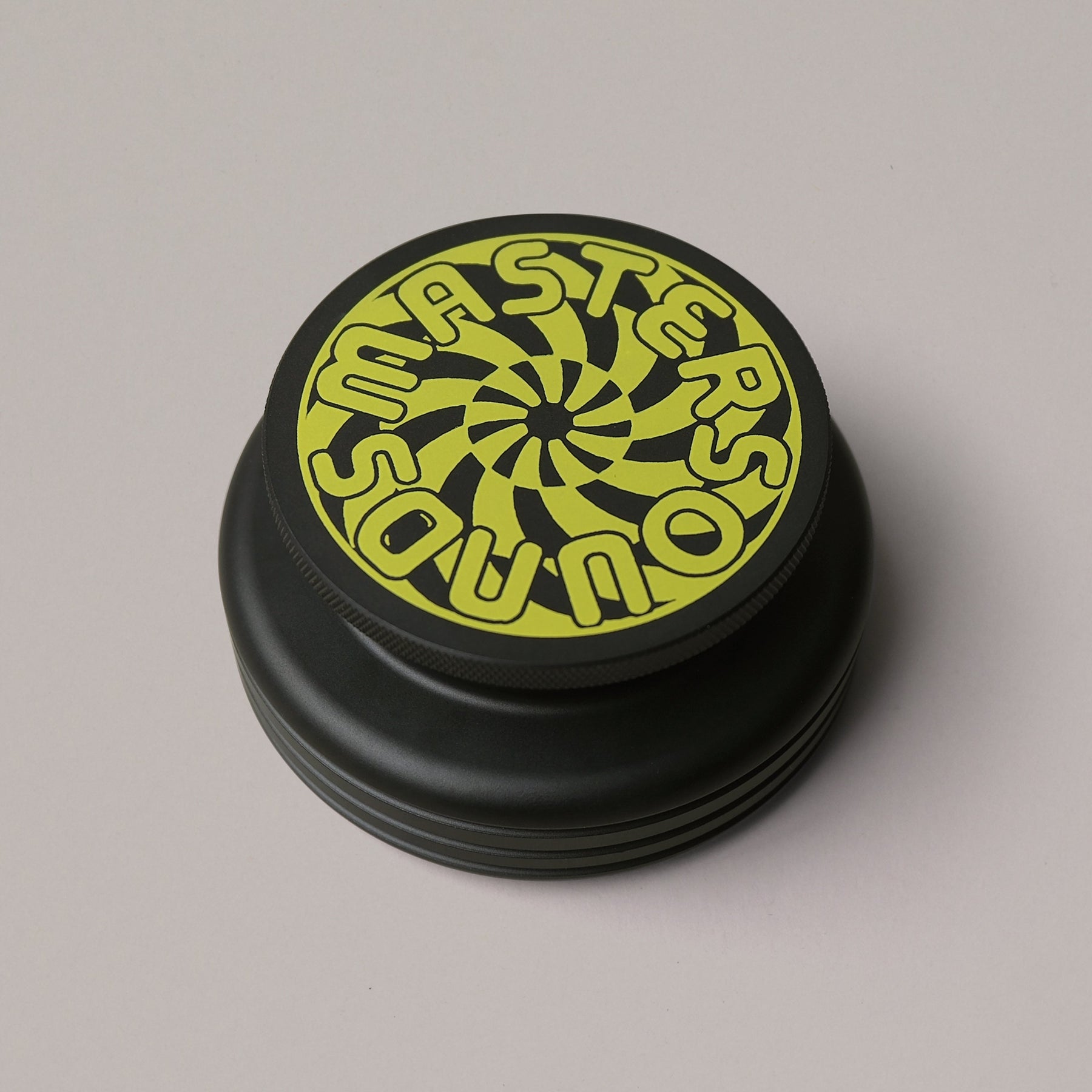 Black Turntable Weight Screen Print Turbine Yellow - MasterSounds