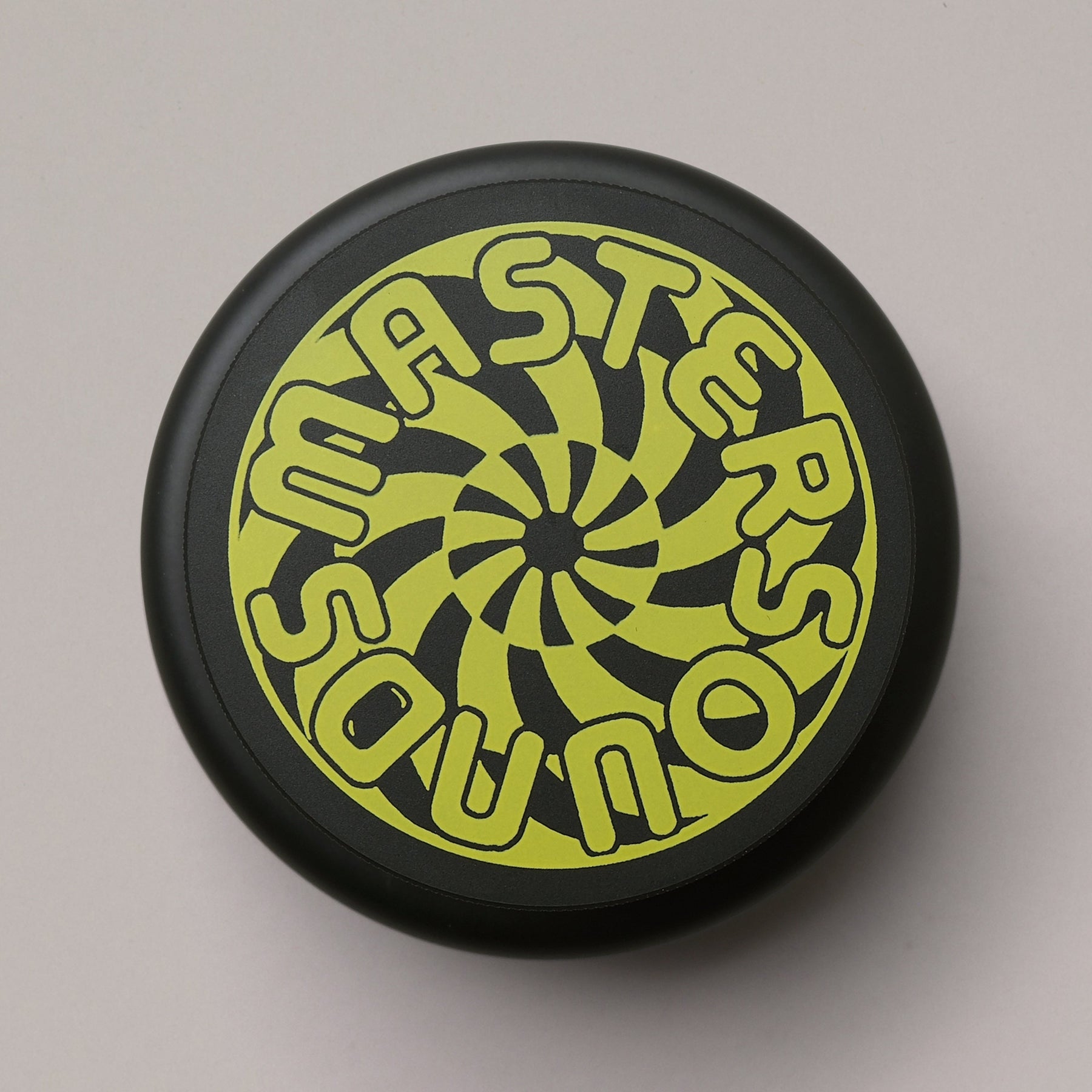 Black Turntable Weight Screen Print Turbine Yellow - MasterSounds