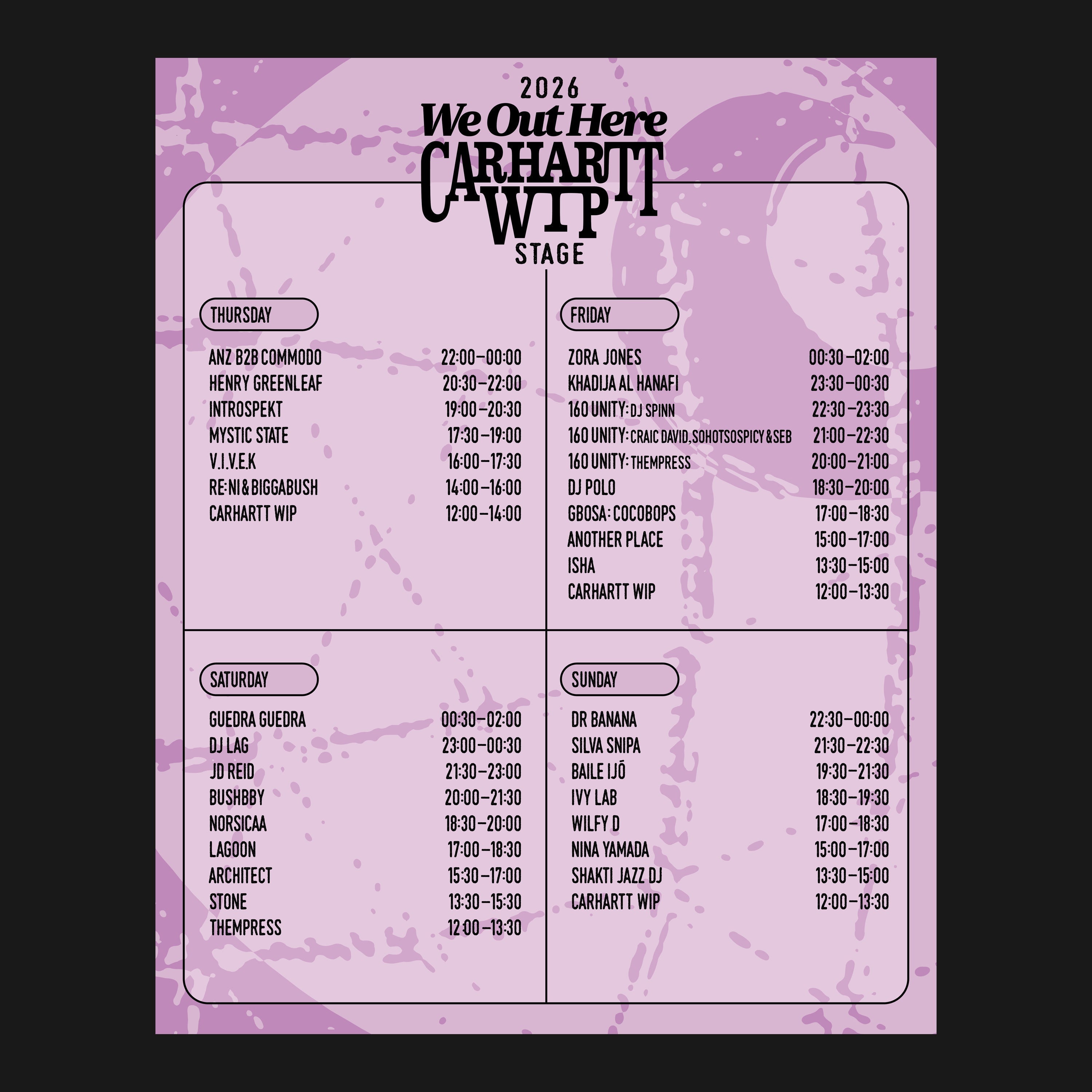 Carhartt WIP Stage Powered by MasterSounds at We Out Here 2026 - MasterSounds