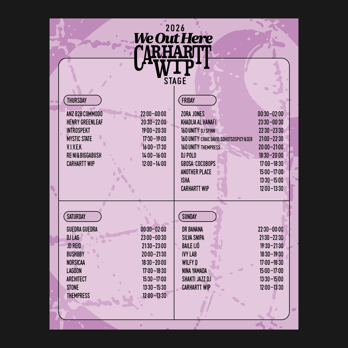 Carhartt WIP Stage Powered by MasterSounds at We Out Here 2026 - MasterSounds