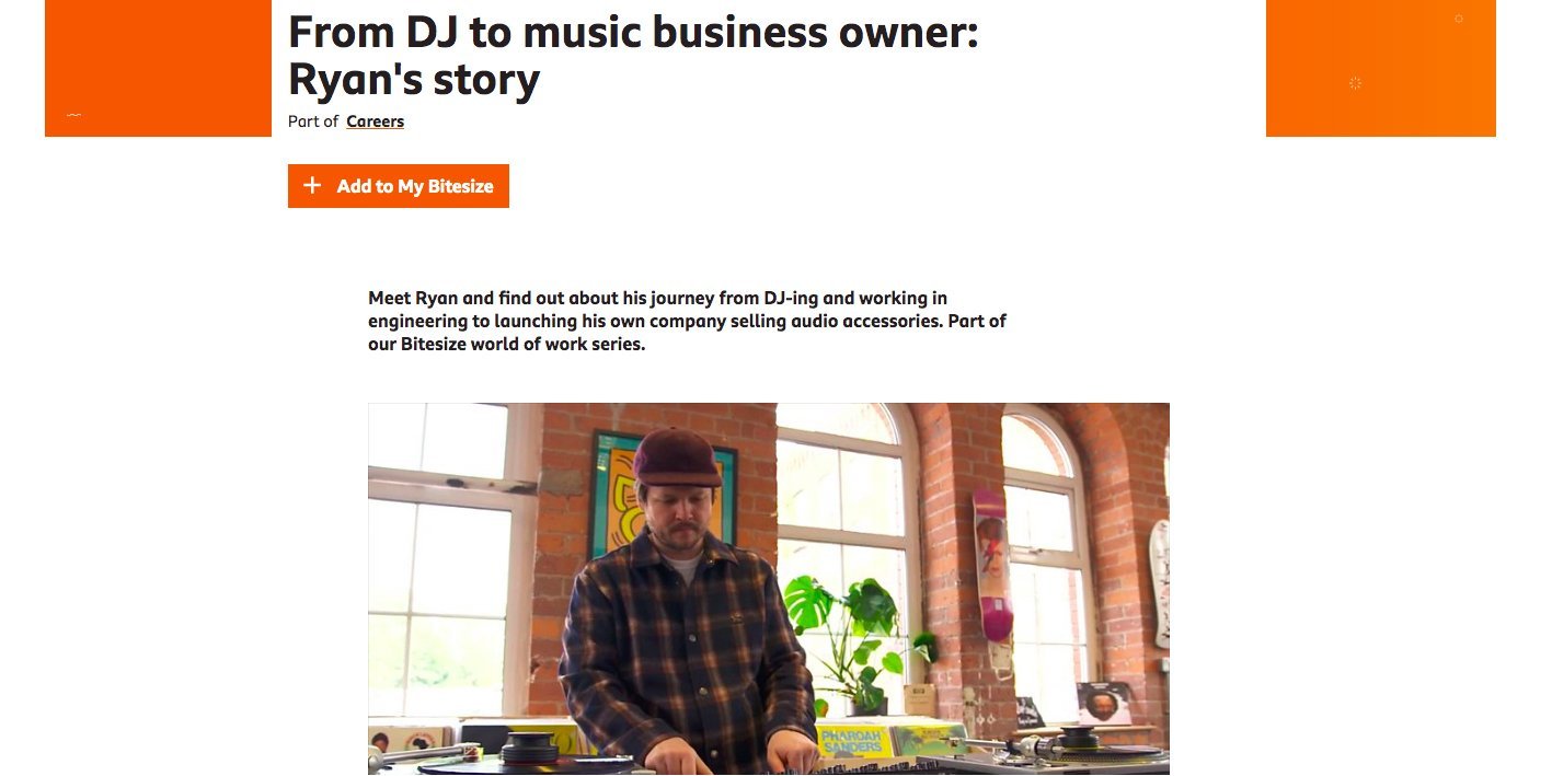 The BBC featured MasterSounds in their BBC Bitesize world of work series - MasterSounds