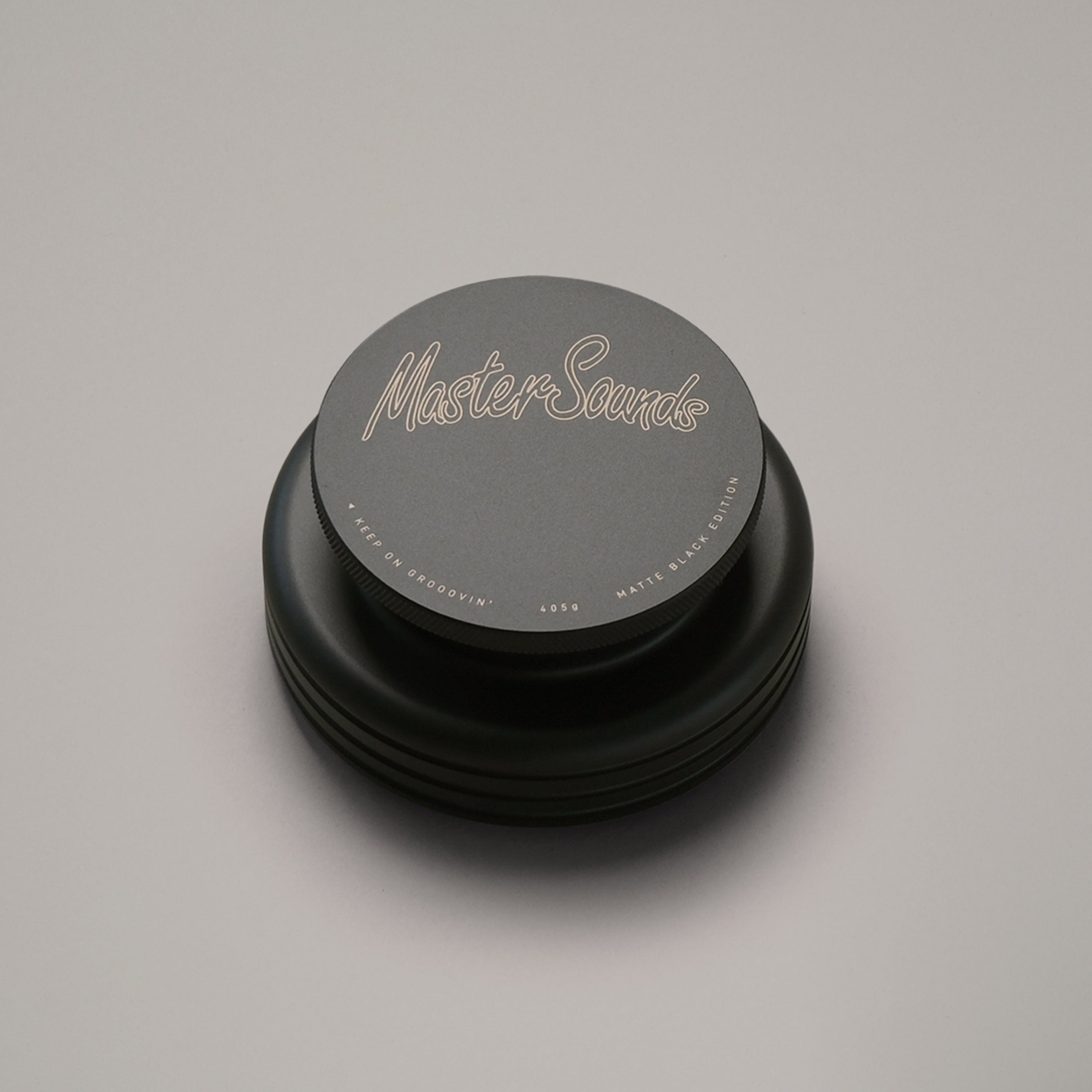 Black Turntable Weight with Matte Gold Graphic - MasterSounds