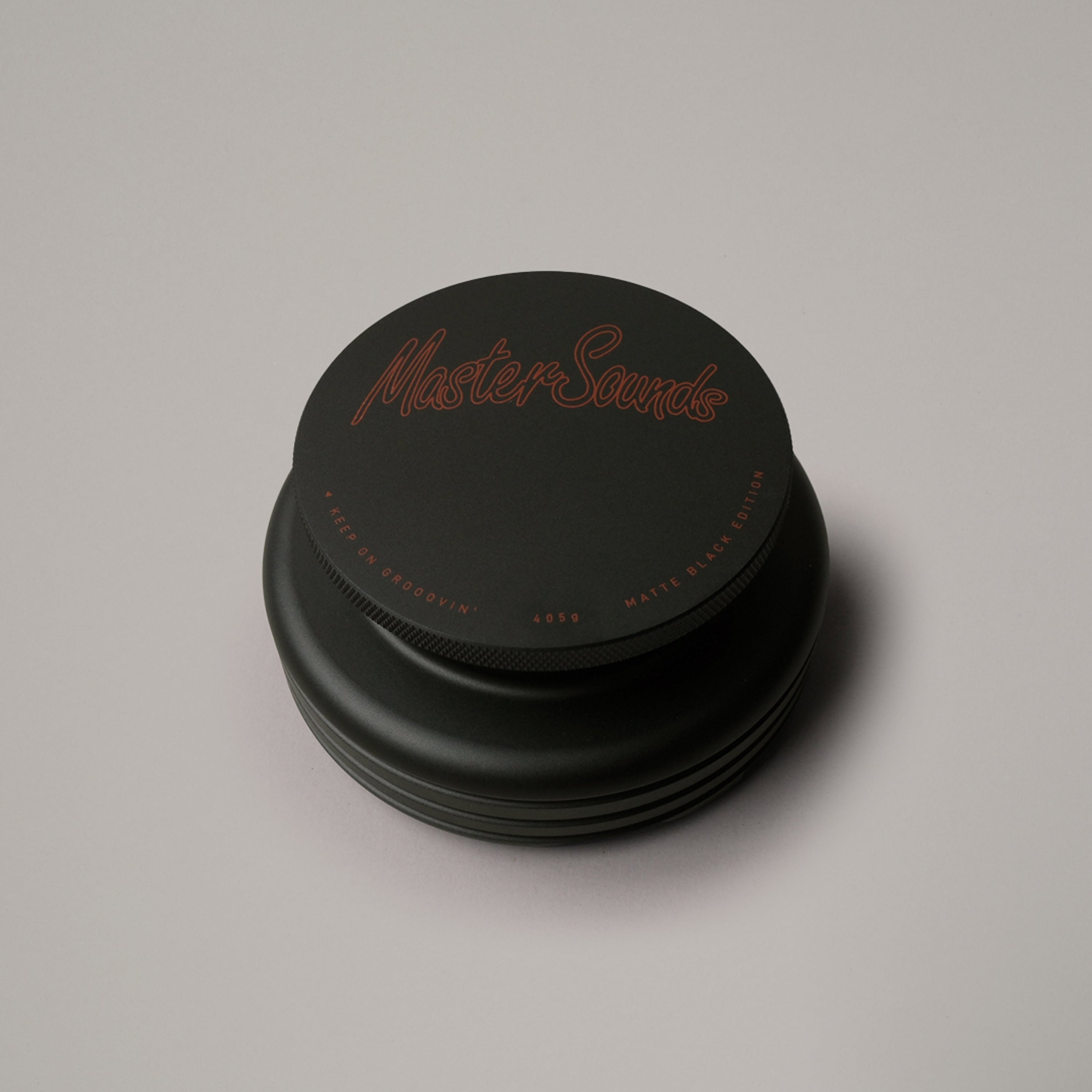 Black Turntable Weight with Matte Red Graphic - MasterSounds