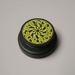 Black Turntable Weight with Yellow Turbine Graphic - MasterSounds